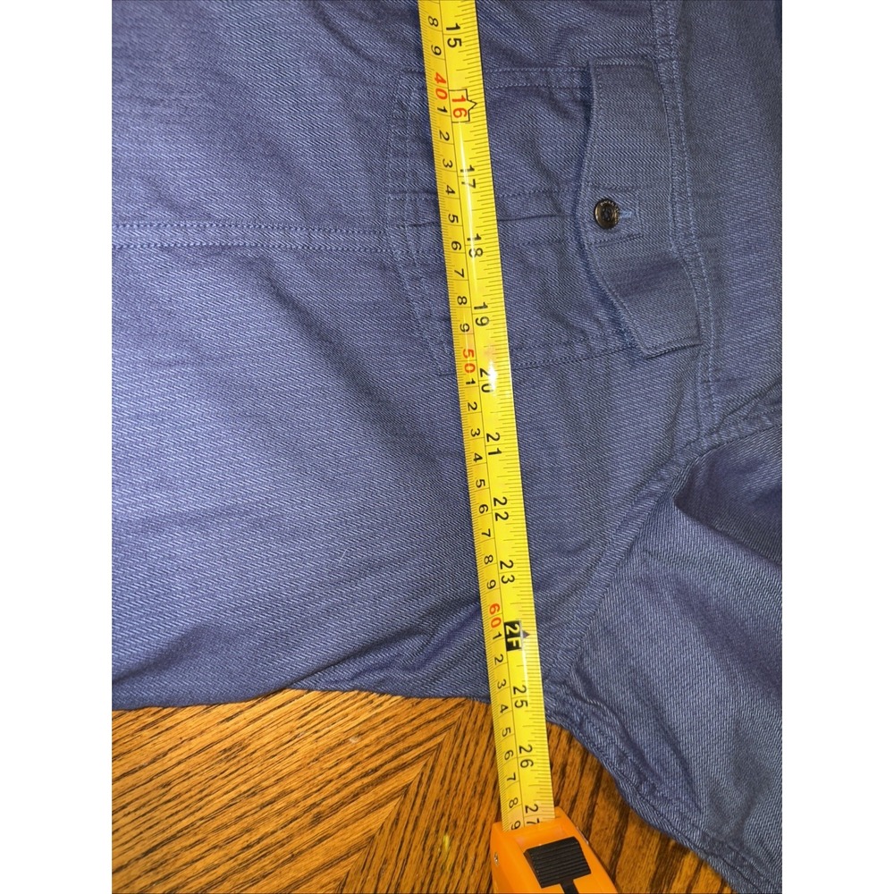 Men's Button Down Shirts XL, Rock Republic, Long Sleeve Cotton Blue Roll Tab - Picture 7 of 8